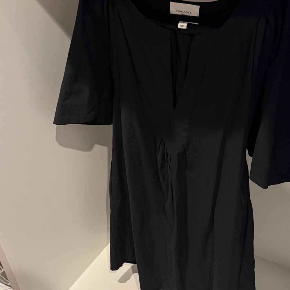 Tuckernuck Black Cotton Mini Dress with Flutter Sleeve - Picture 4 of 8